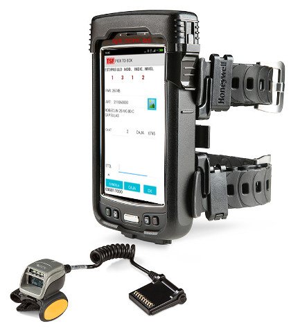 Wearable Android portable terminal user with the WMS SACA